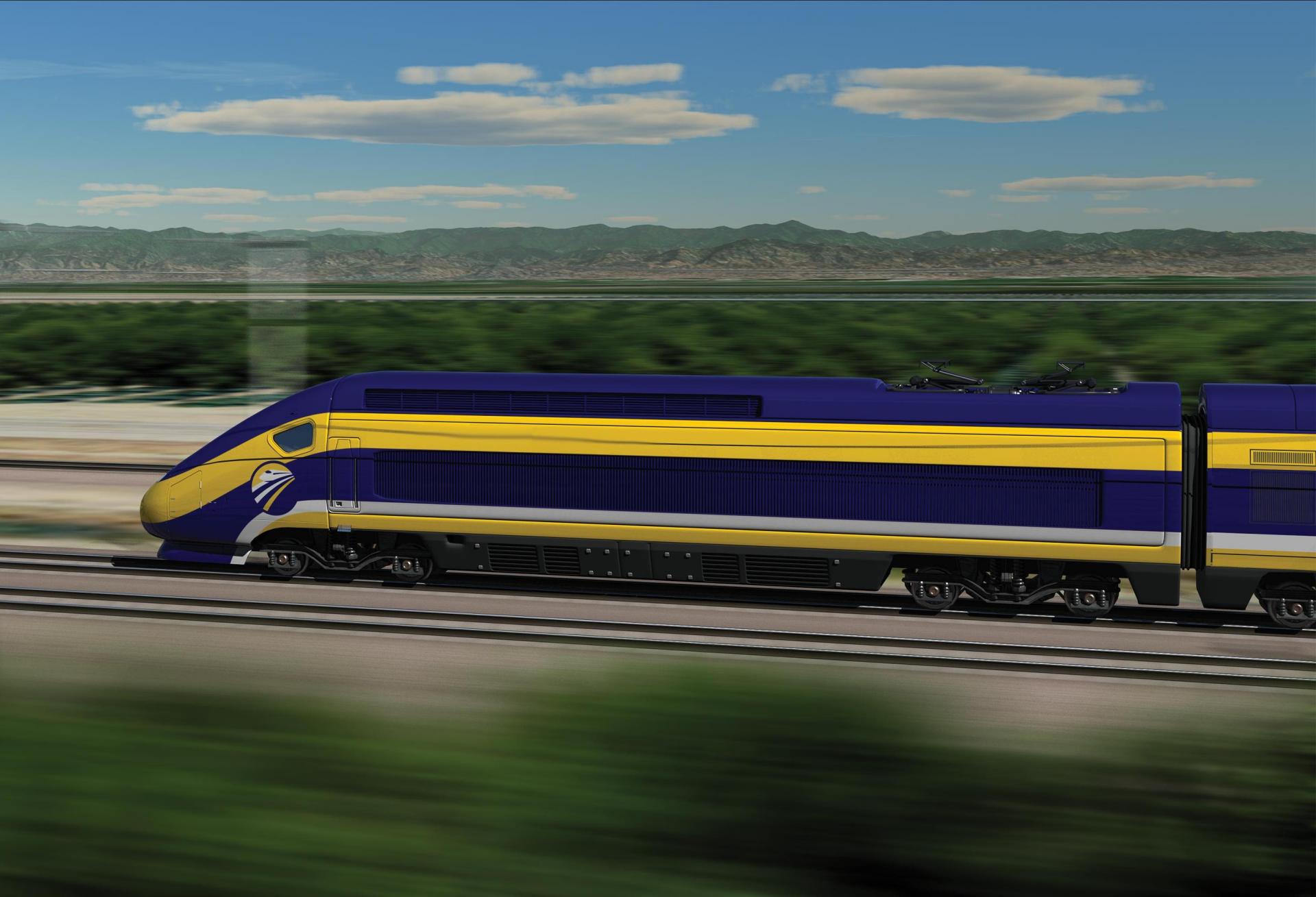 Rendering Of California's High-Speed Train Rendering of California's high speed rail