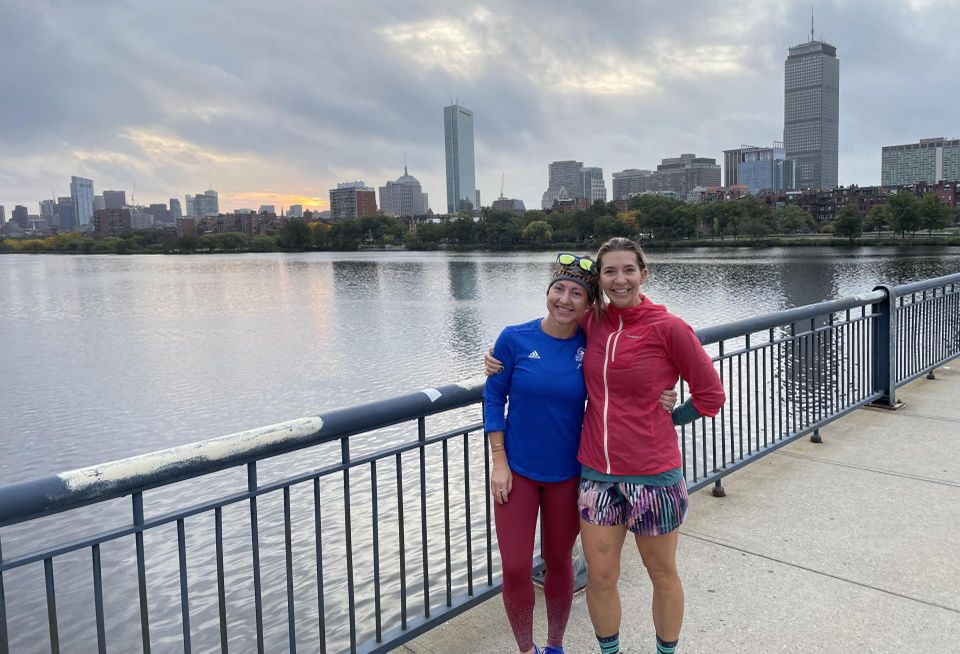 Krisin Larsen booked a short term rental to watch her sister Kelsie run the Boston Marathon in 2021.