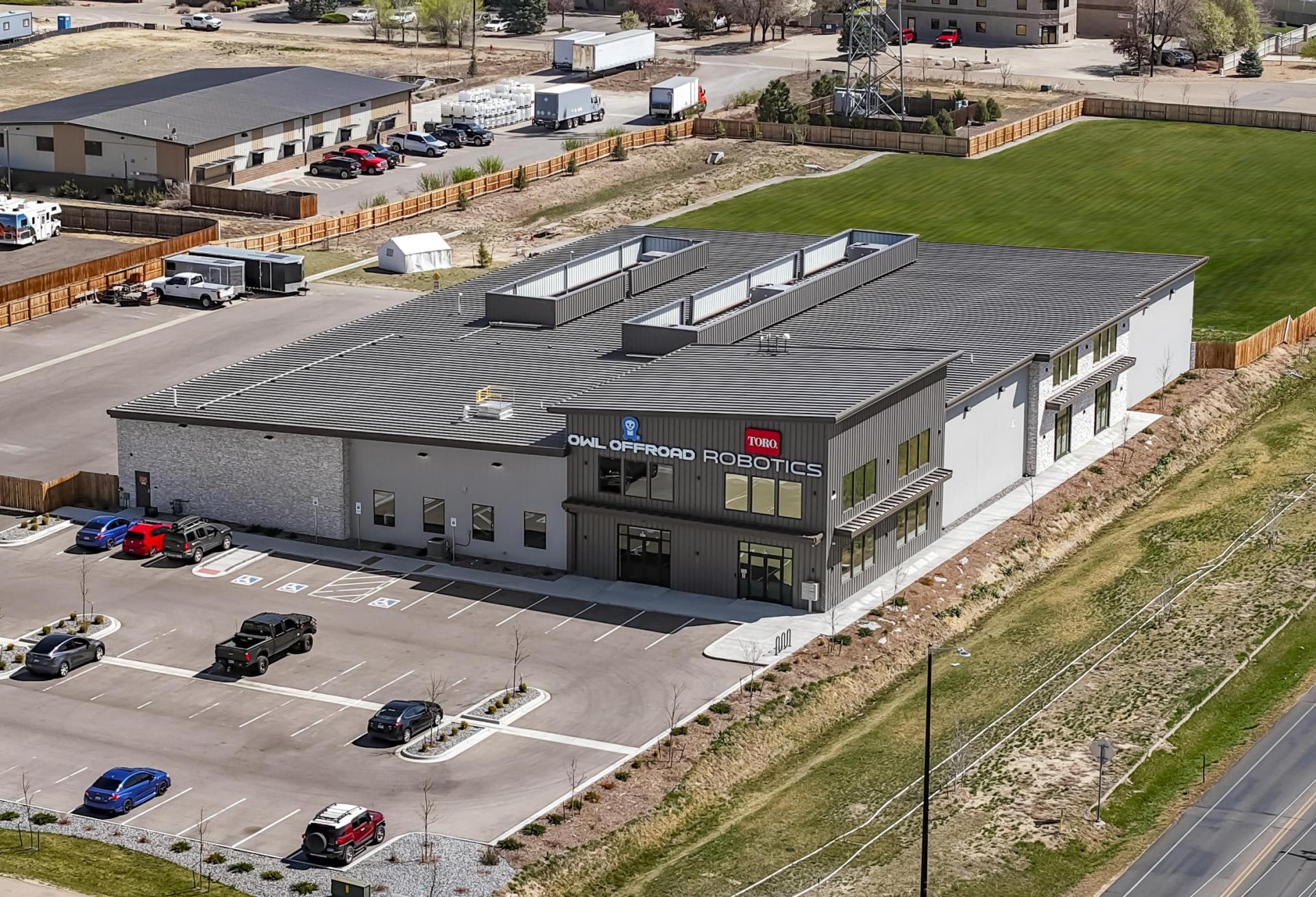 A high-resolution drone shot of 4160 Busch Place