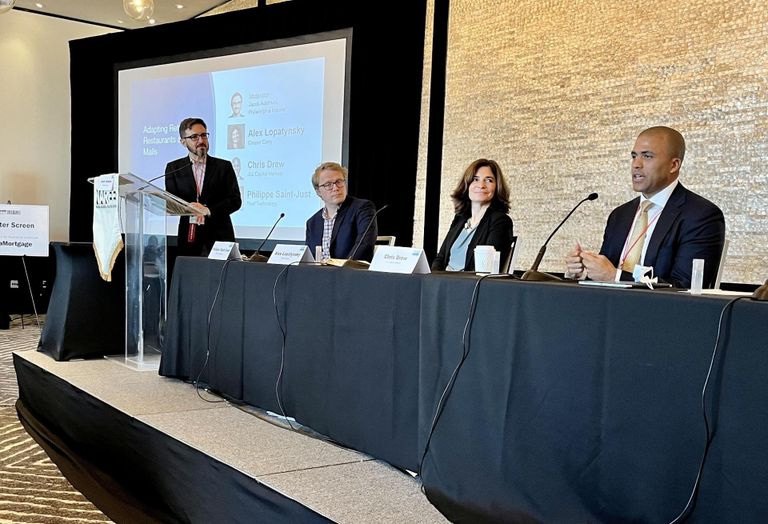 The Philadelphia Inquirer's Jacob Adelman, Reef Technology's Philippe Saint-Just, Cooper Carry's Alex Lopatynsky and JLL's Chris Drew