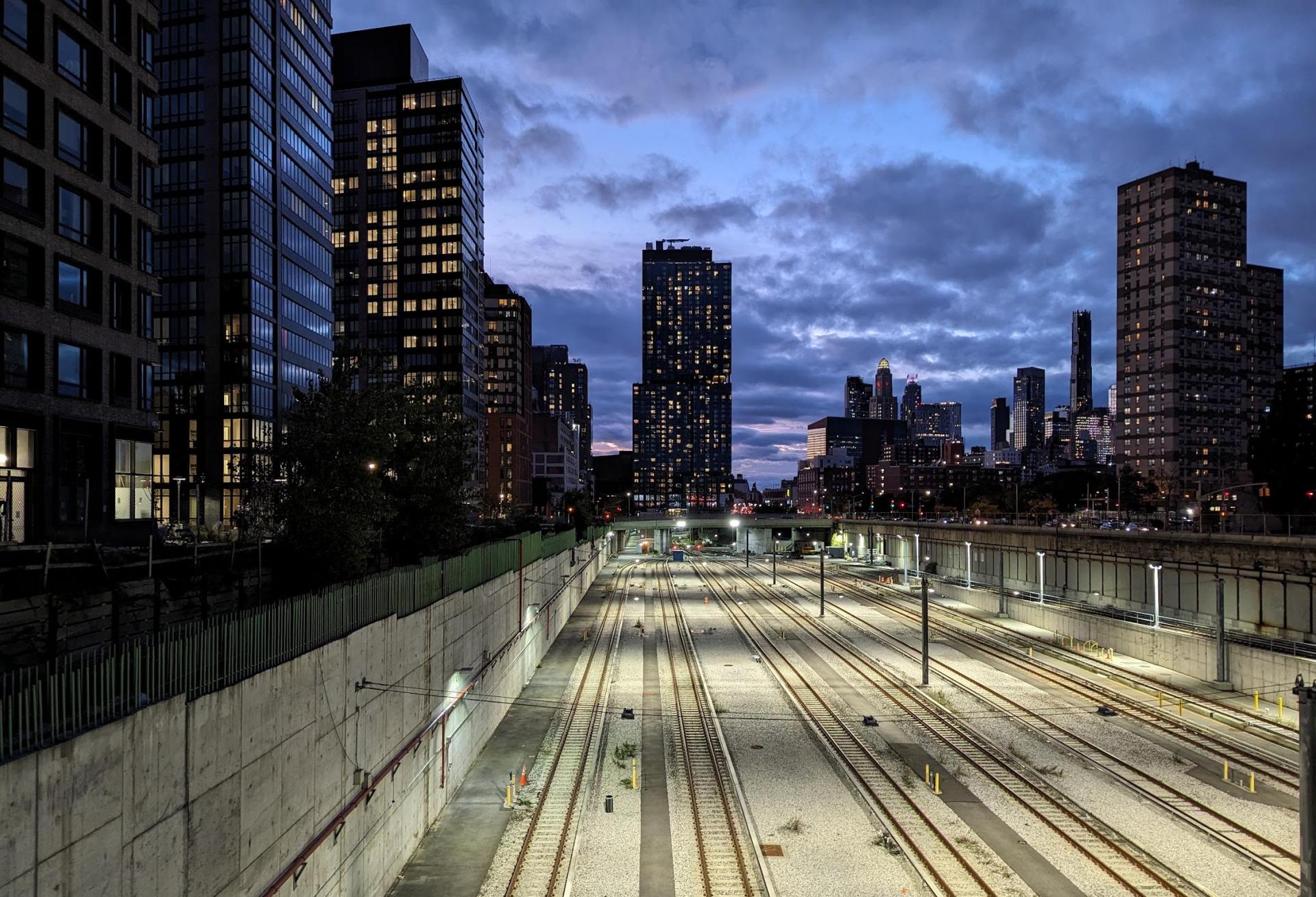 Atlantic Yards at dusk