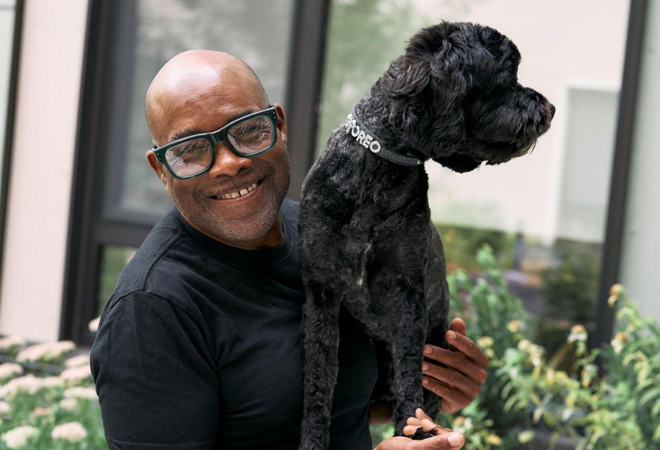 Daniel Hunt Sr. and his dog Oreo.