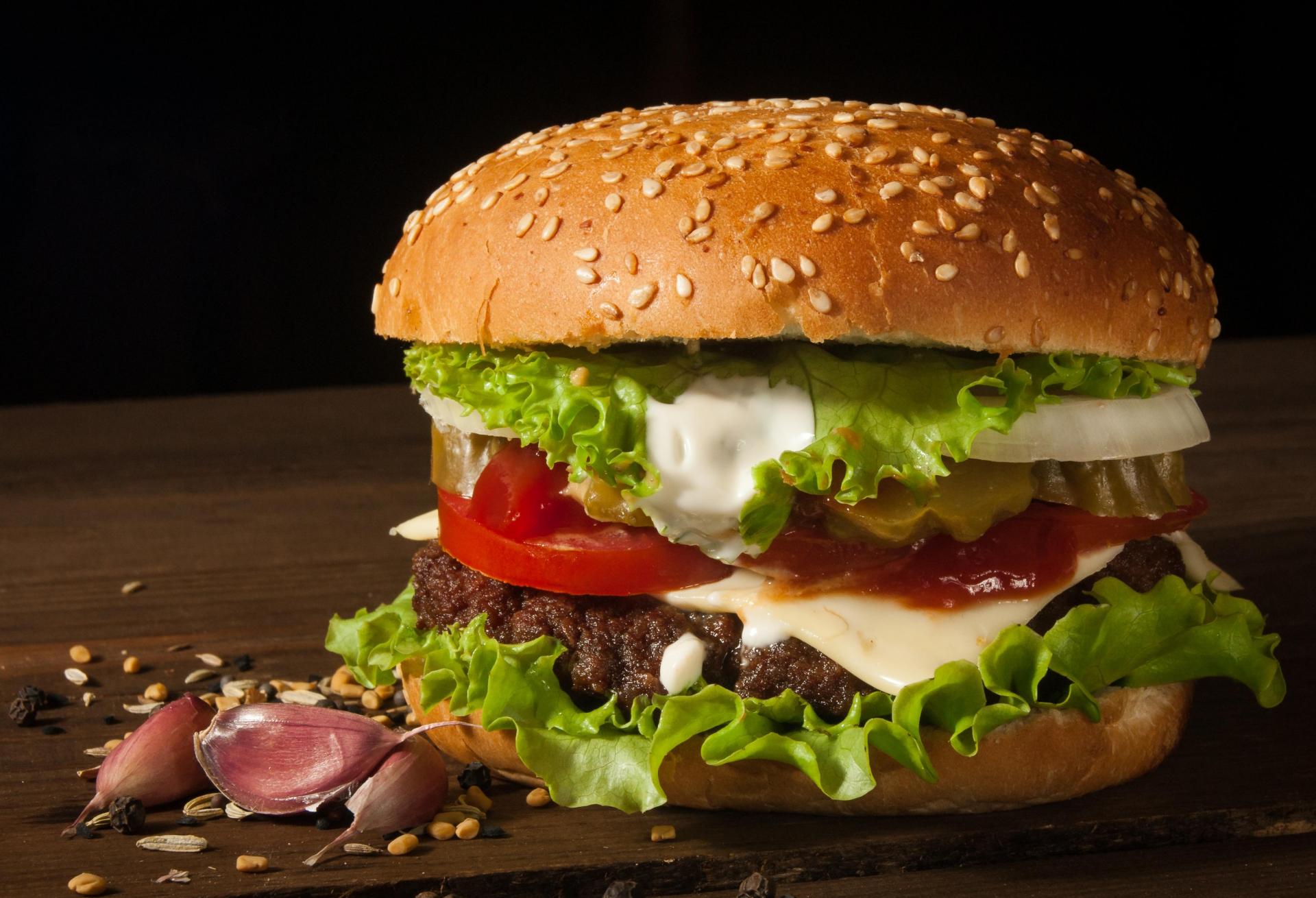 photo of a burger