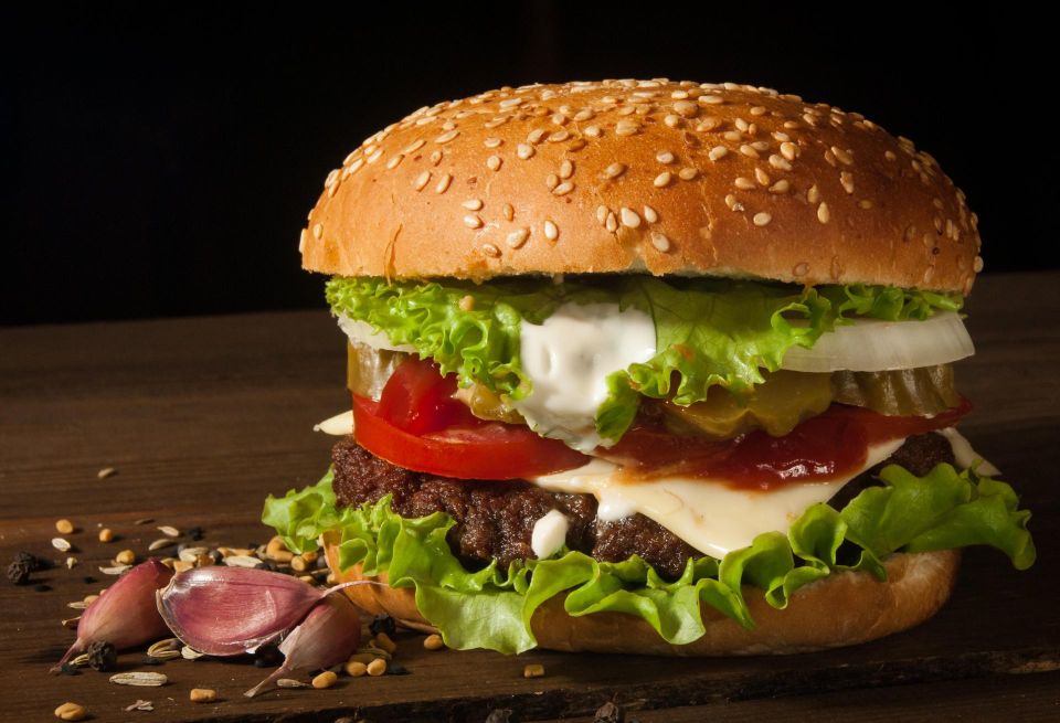 photo of a burger
