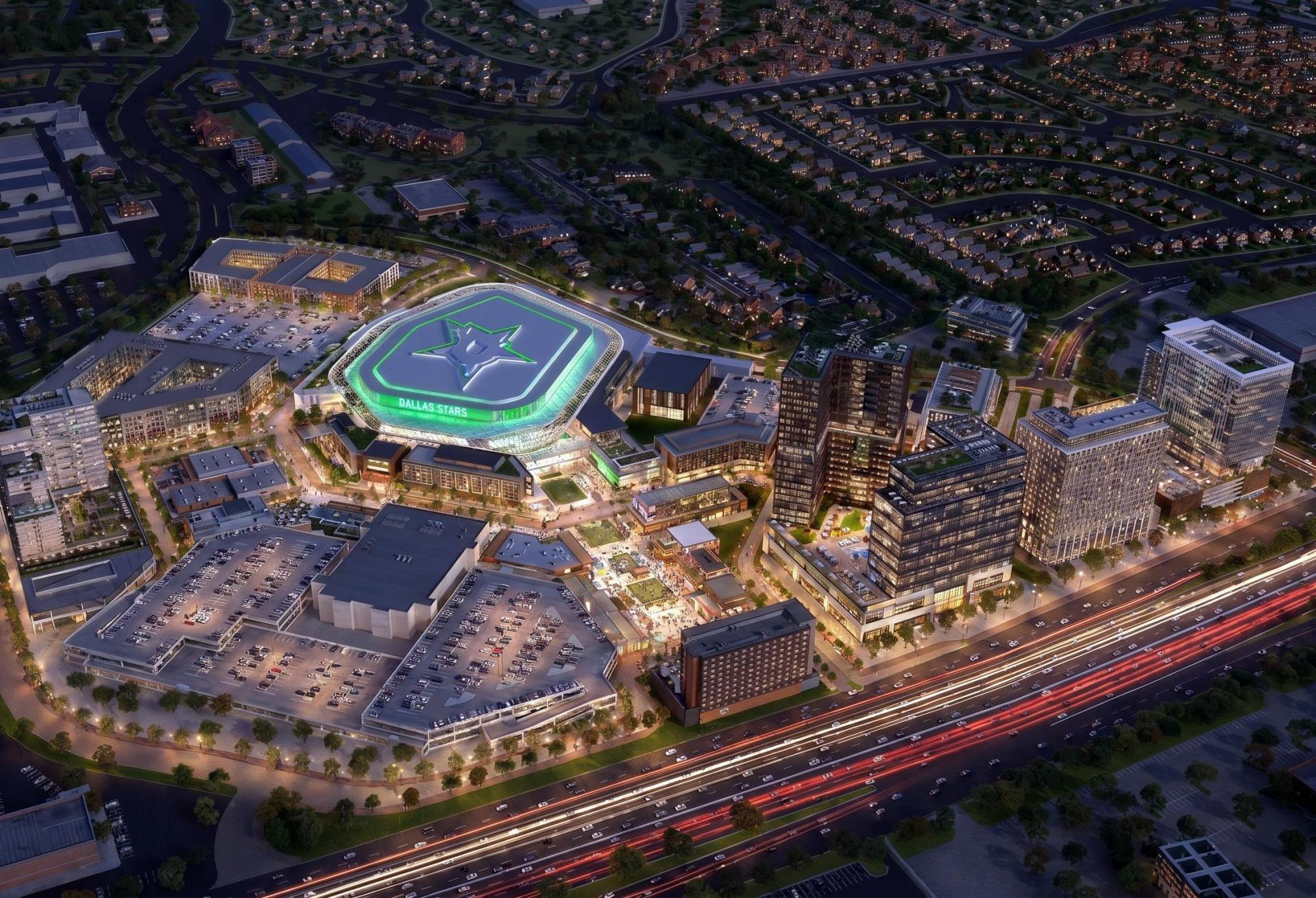 Rendering of planned redevelopment of The Shops at Willow Bend in Plano. 