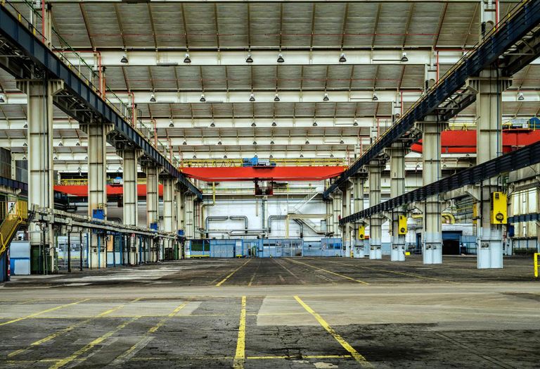 Interior of an empty industrial space