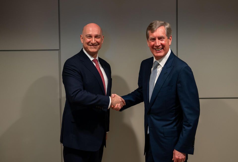 Savills Group Chief Executive Simon Shaw and Eastdil Secured President Michael Van Konynenberg