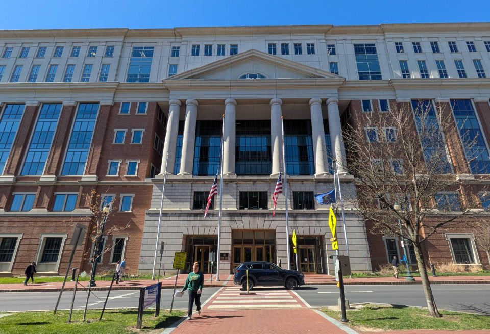 The Chester County Justice Center, where Wednesday's hearing was held.