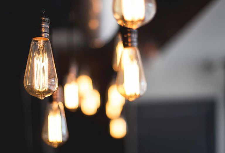 Lightbulbs hanging 