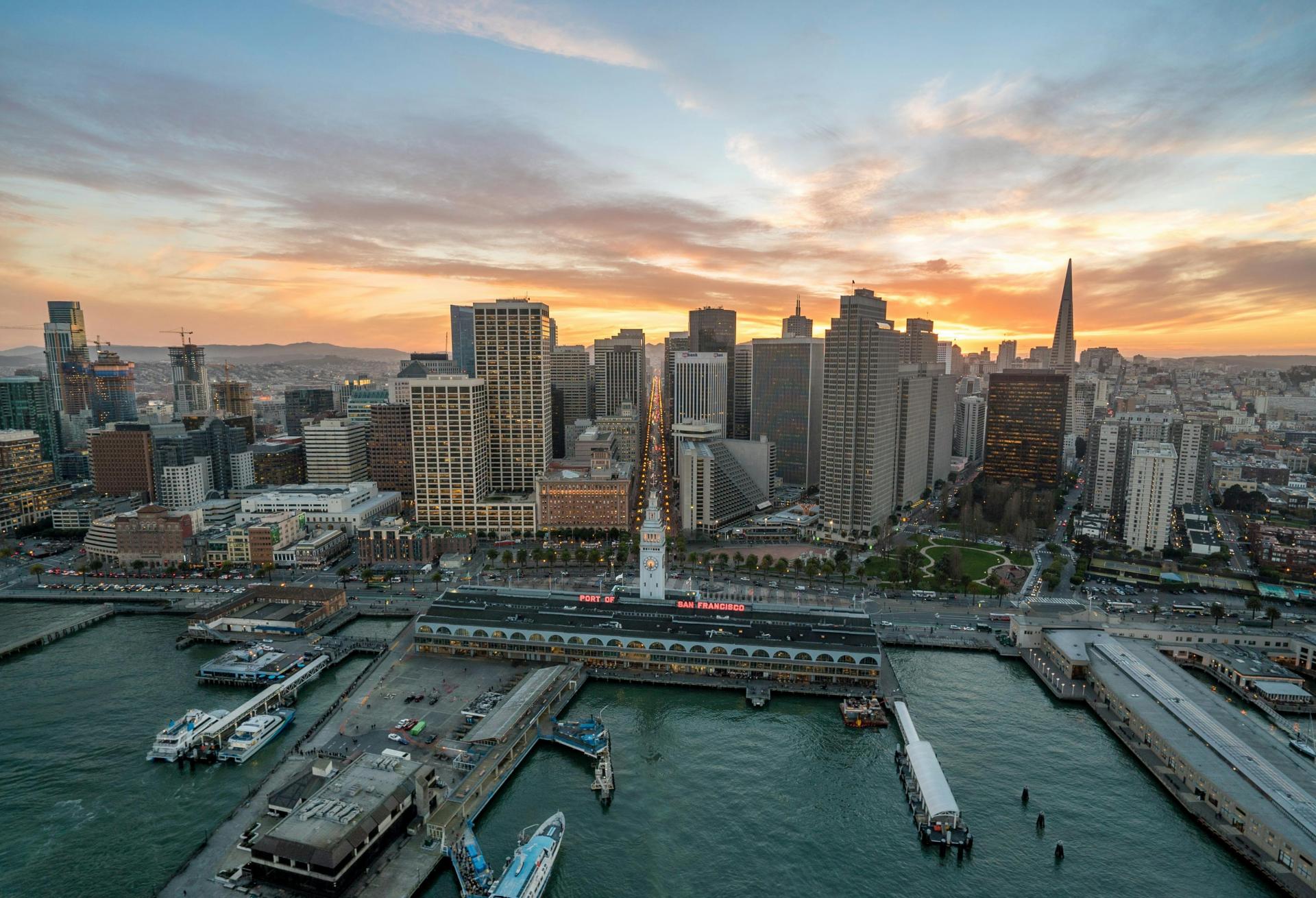 Downtown San Francisco and Ferry Building 