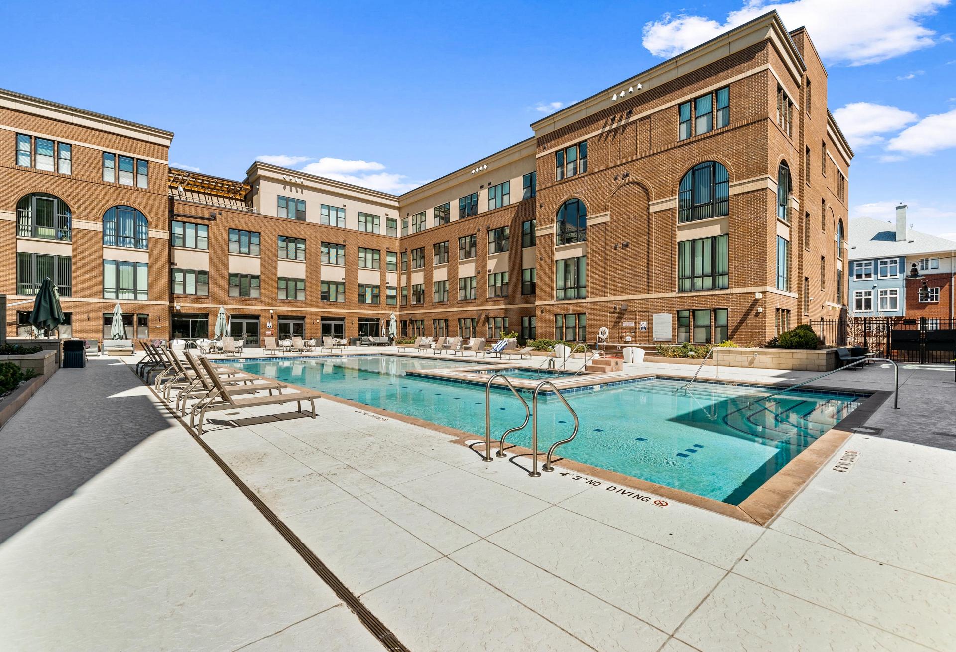 An image of the One City Block apartment community in Denver's Uptown neighborhood that was recently sold for $95M.