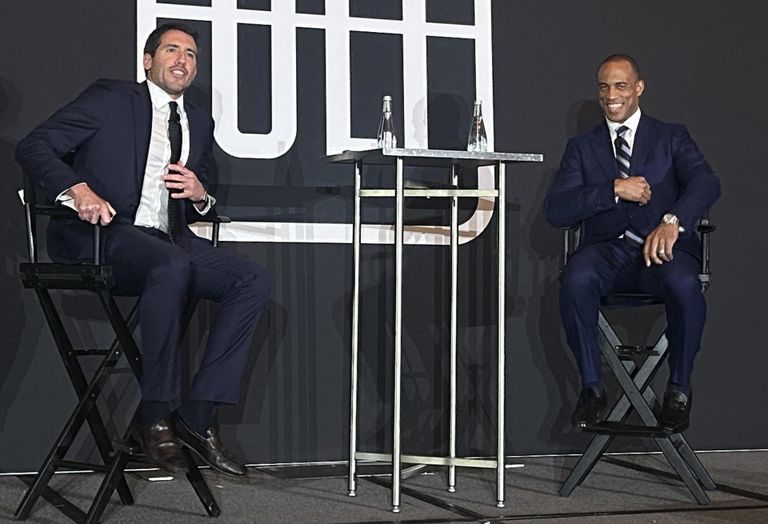 Falcone Group COO Alfonso Costa Jr. and HUD Secretary Scott Turner speak at ULI's 2025 Miami Symposium.