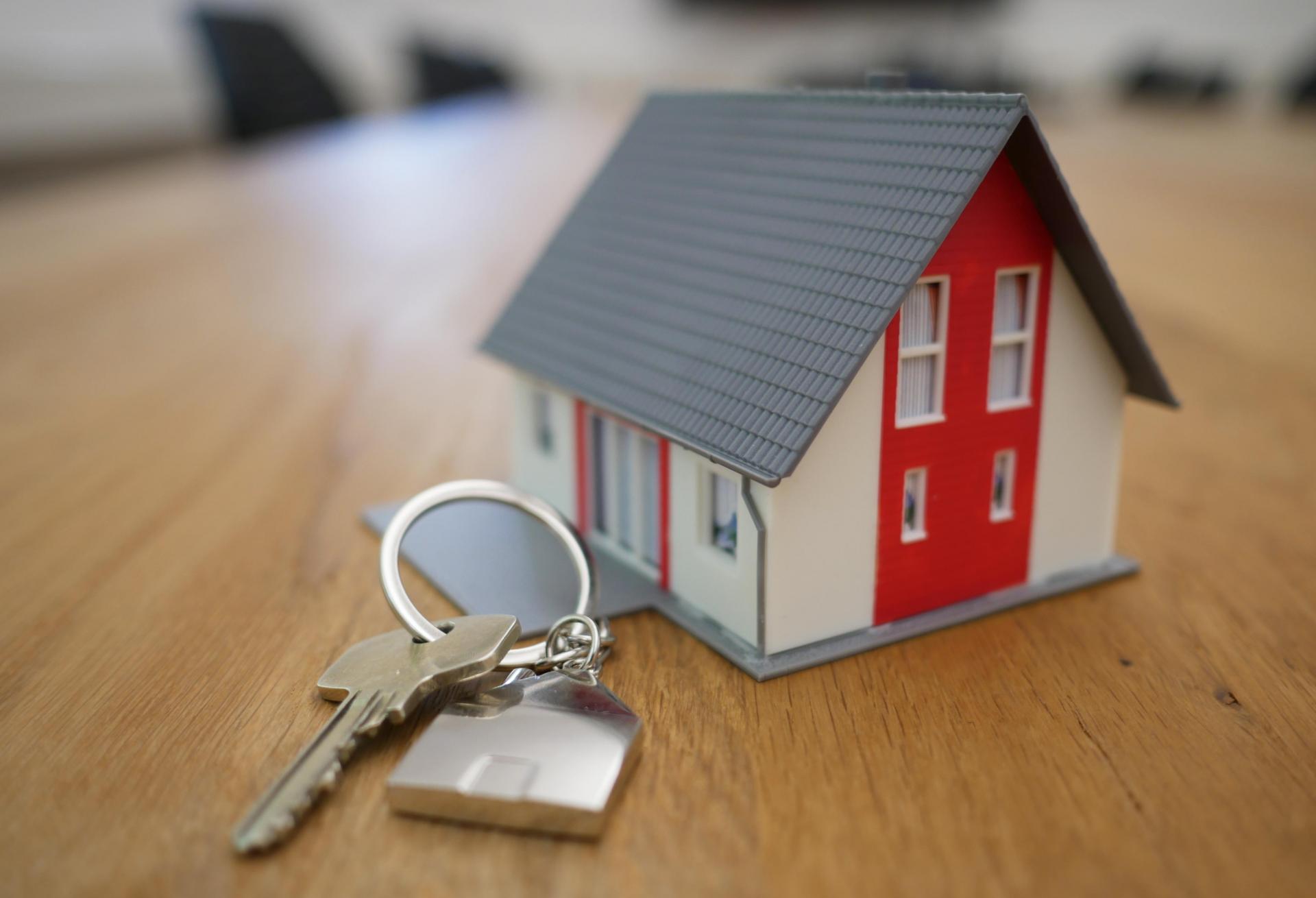 Home with keys illustration
