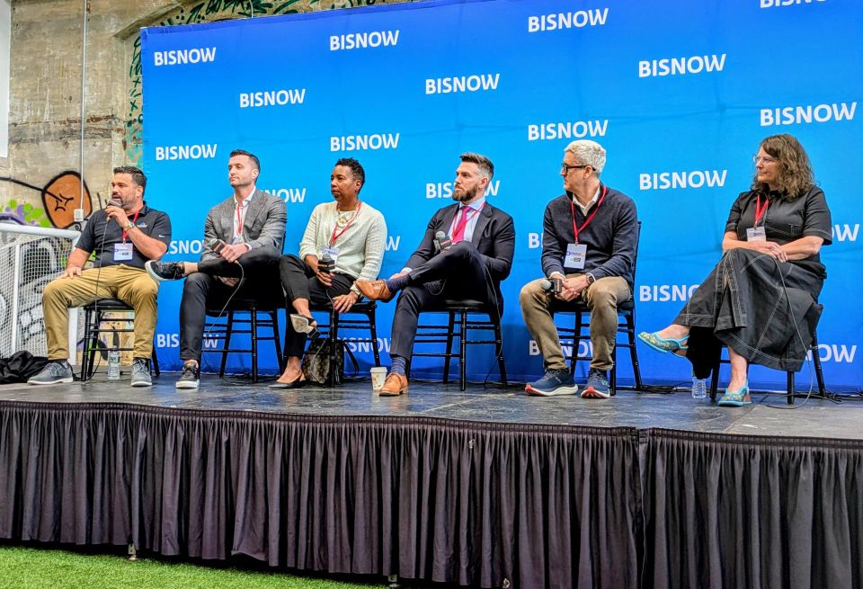 SC Capital’s Paul Salvo, Full Court Construction’s Bryan Cohen, Wilson-Drake Development’s Lorraine Wilson-Drake, Post Brothers’ Zak Klinvex, Shift Capital’s Brian Murray and Mosaic Development’s Maria Sourbeer
