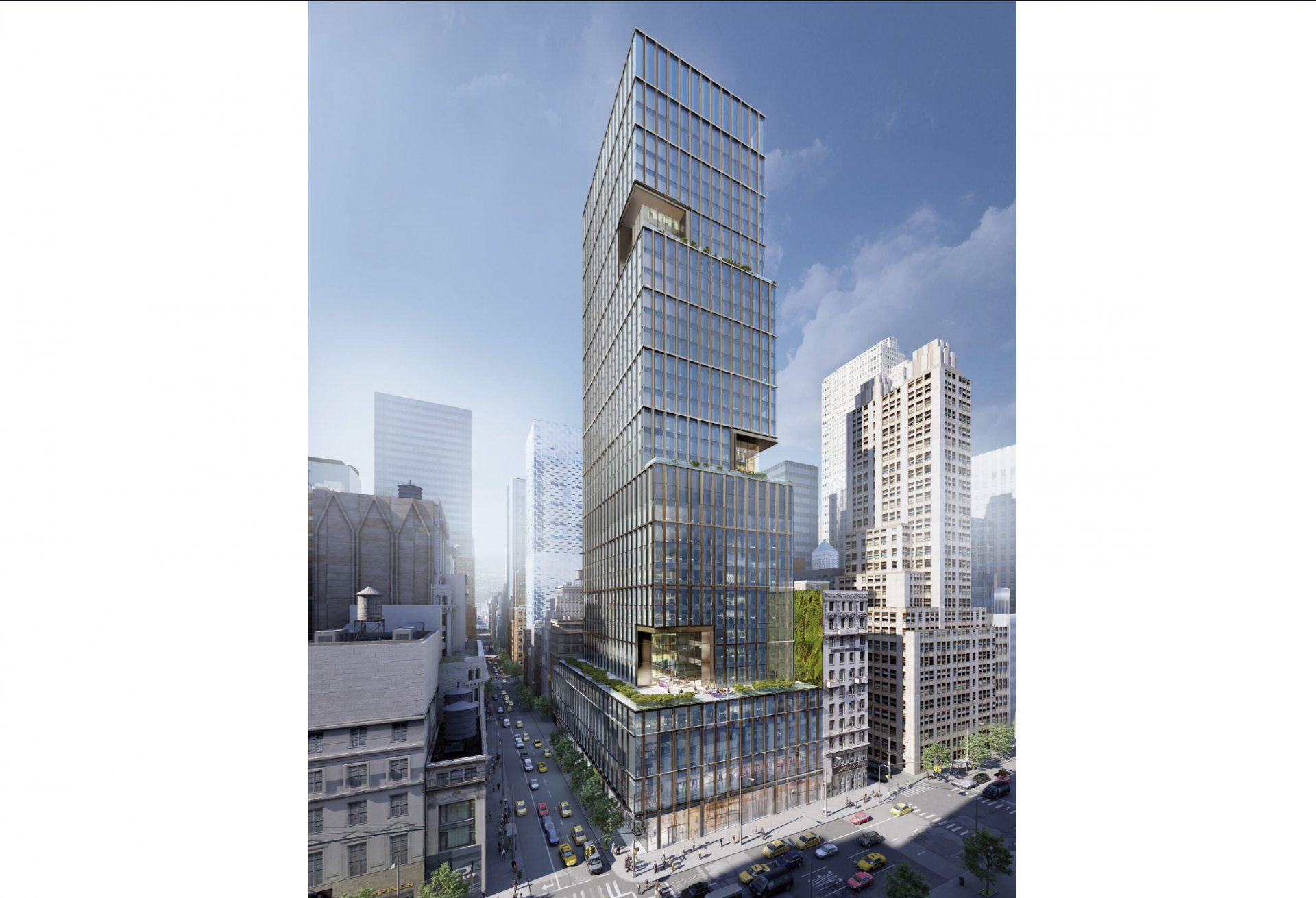 A rendering of Extell Development's 570 Fifth Ave. project.