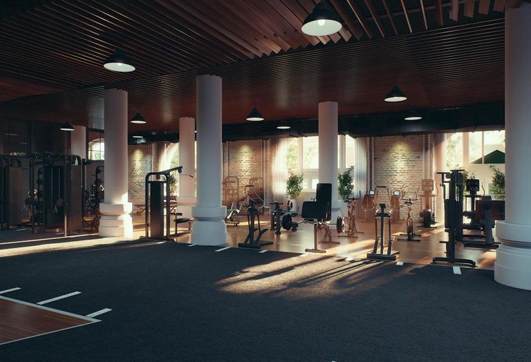 A rendering of Continuum's gym
