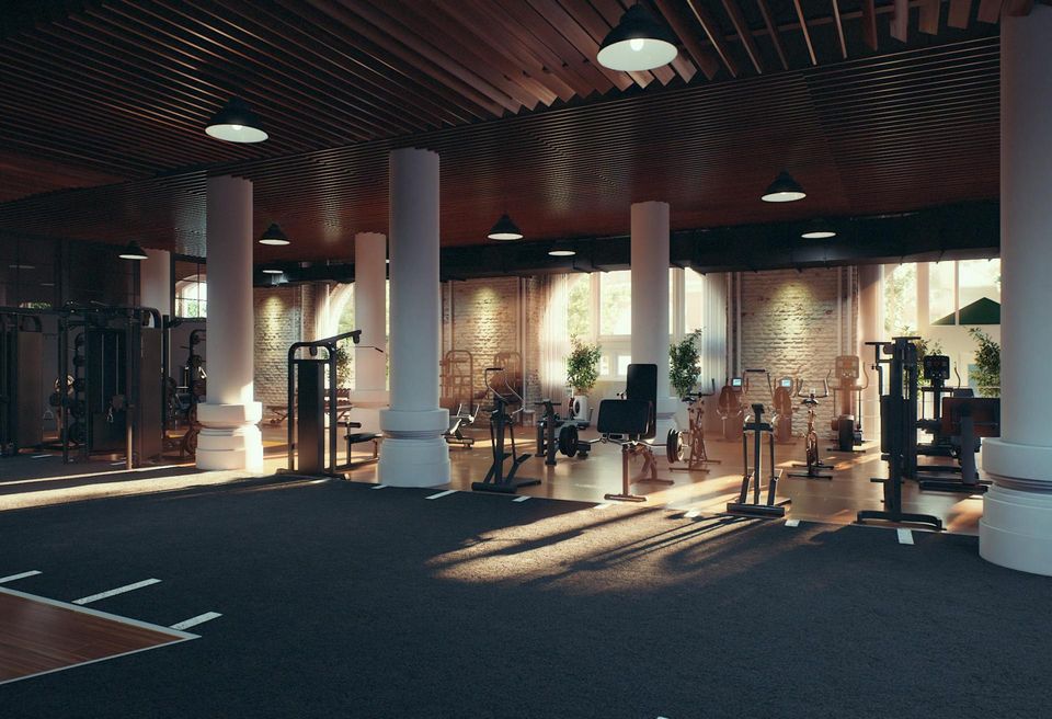 A rendering of Continuum's gym