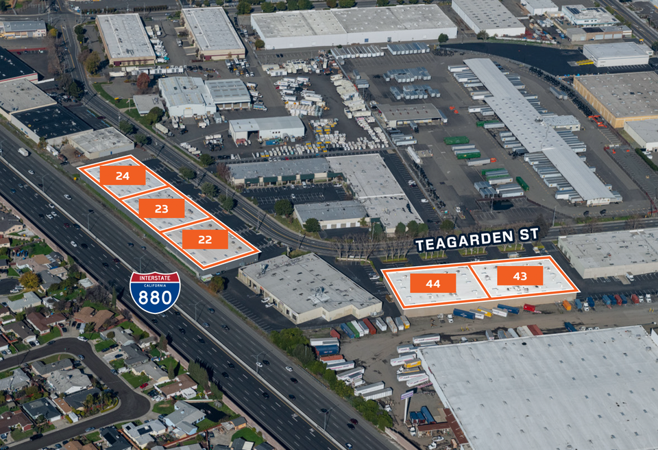 Aerial view of Teagarden Street