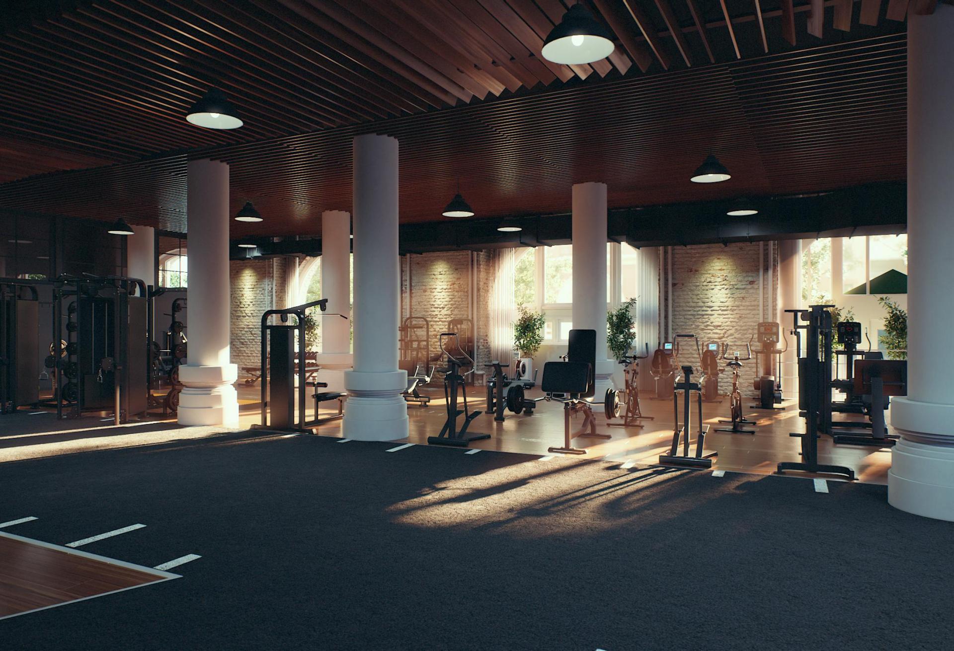 A rendering of Continuum's gym
