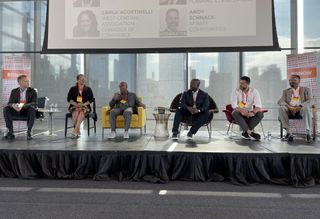Xfinity Communities' Andy Schnack, West Central Association Chamber of Commerce's Carla Agostinelli, 27th Ward Alderman Walter Burnett Jr., Gensler's Andre Brumfield, The Hoxton's Amos Kelsey, Department of Planning & Development's Melvin Wesley