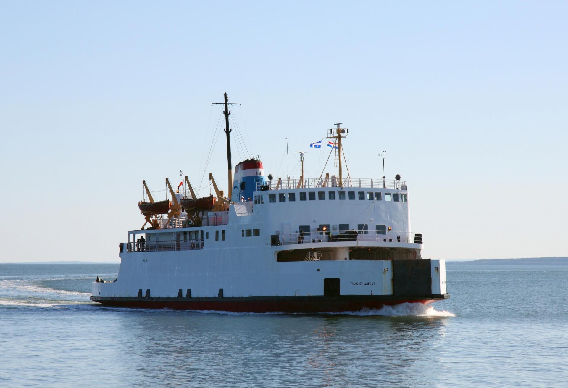 The N.M. Trans-Saint-Laurent ferry crossing the Saint Lawrence River