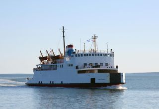 The N.M. Trans-Saint-Laurent ferry crossing the Saint Lawrence River