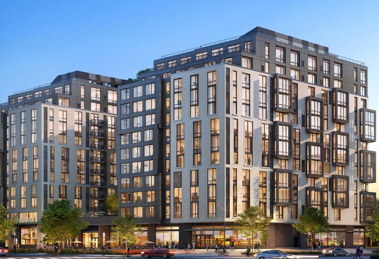 Rendering for The Vermeer, a 501-unit multifamily project in Buzzard Point