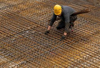 Construction worker on building site