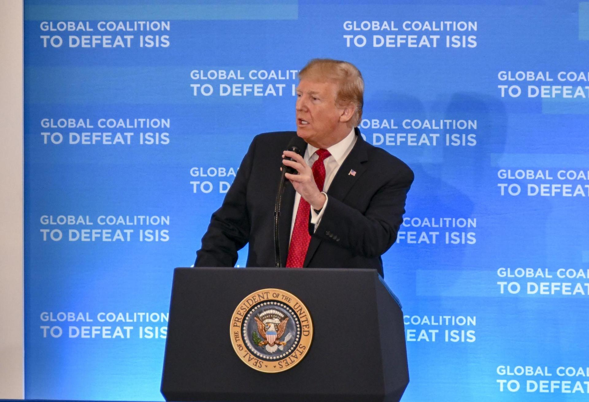 President Donald Trump Speaks At The Feb. 9, 2019, Meeting Of The Global Coalition To Defeat Isis In Washington, D.c.