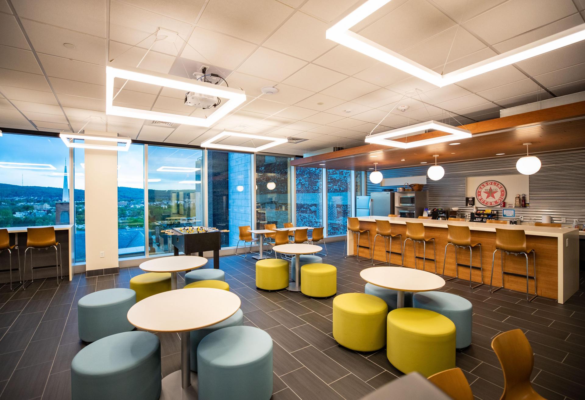 Inside ADP's offices in Five City Center, Allentown, Pennsylvania