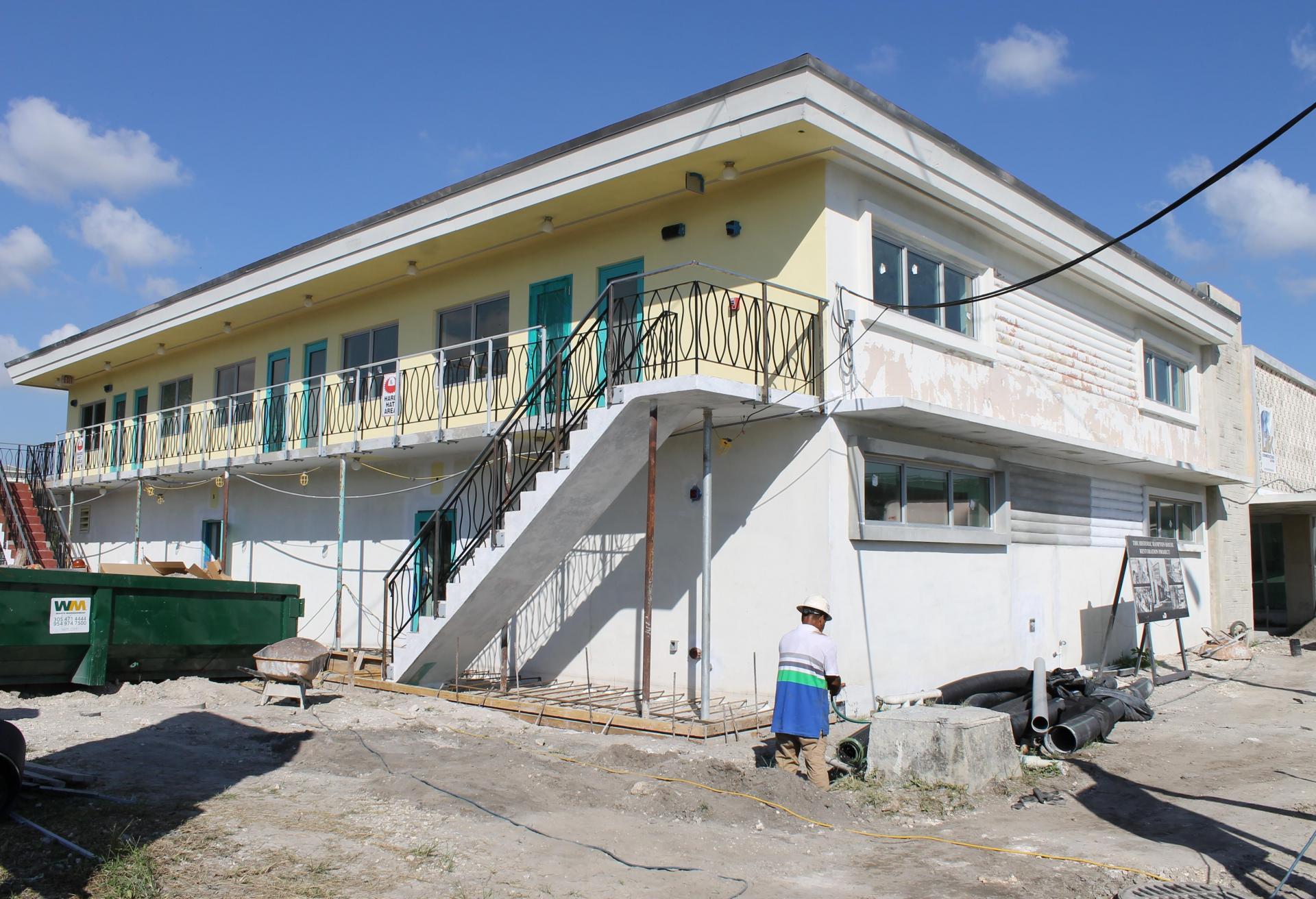 Hampton House undergoes renovation in 2014.