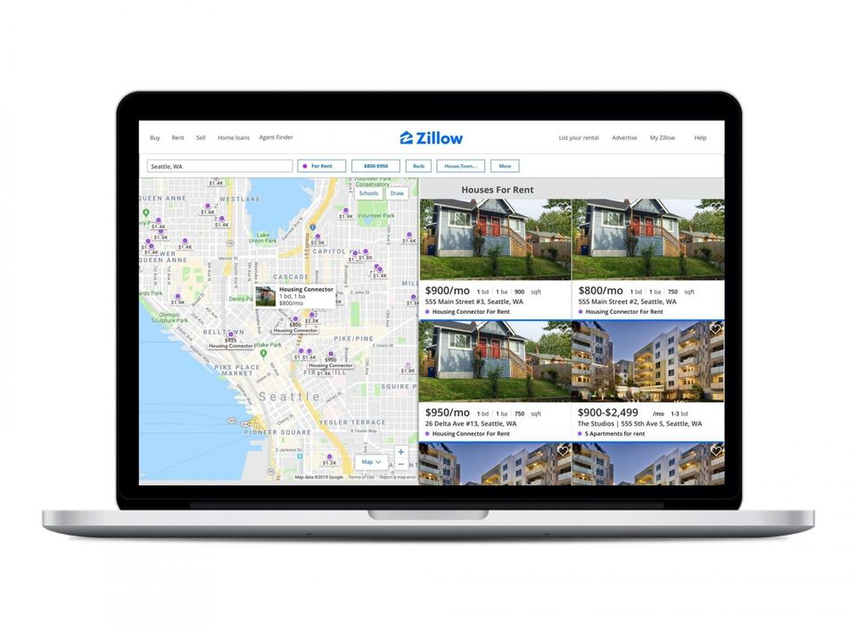 Zillow Affordable Housing Homelessness search tool