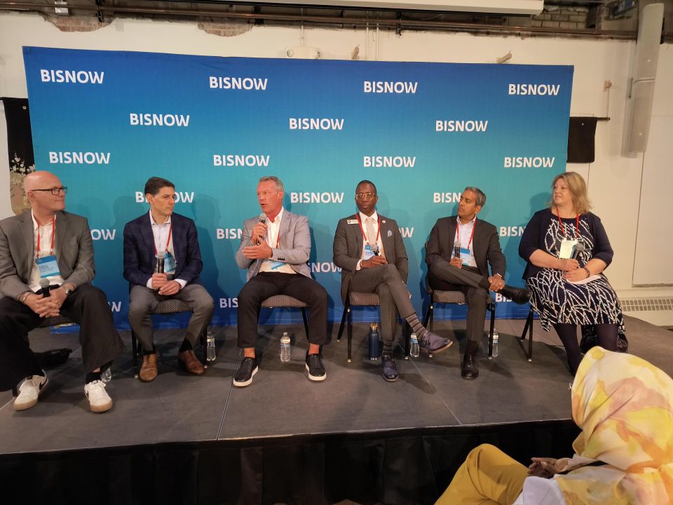 JNS Architecture + Interior’s Tobias Strohe, Sage Hospitality’s Jason Altberger, FORMATIV’s Sean Campbell, Denver City Council Member Darrell Watson, PACE Loan Group’s Parag Vipani, Messner Reeves’ Valerie Bromley