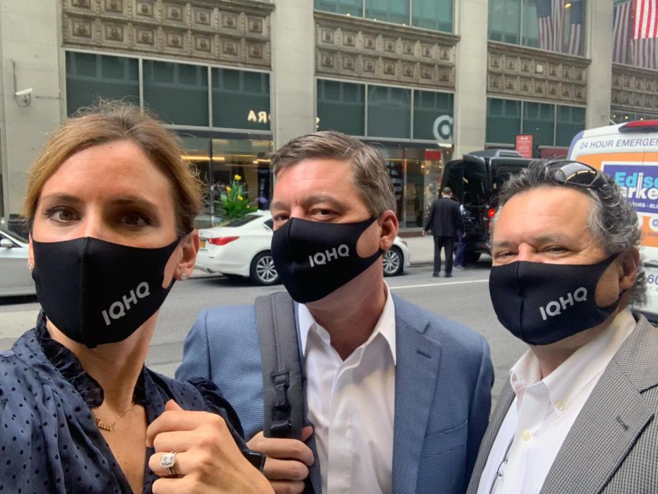 IQHQ President Tracy Murphy with CEO Steve Rosetta and Chair Alan Gold.