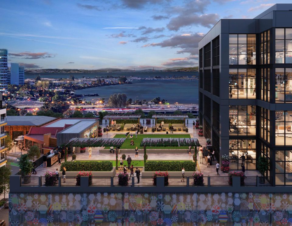 Oxford Properties and City Center Realty Properties rendering of public market life sciences project.