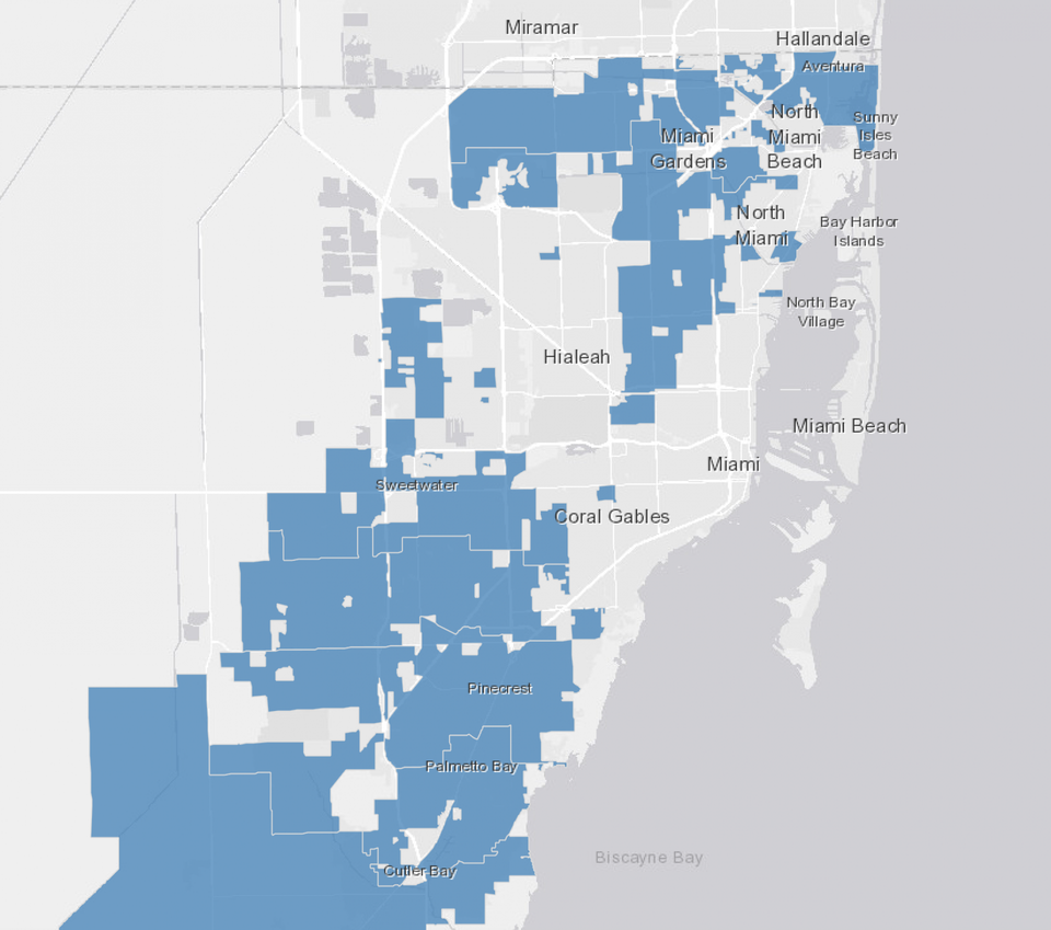 Miami-Dade County Solid Waste Management Coverage Area