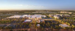 aerial rendering of RedBird mall development