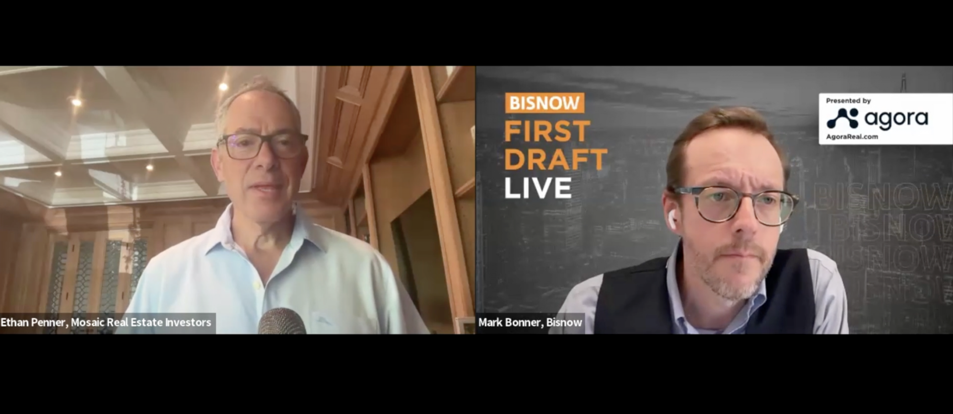 Ceo Of Mosaic Real Estate Investors And Reven Office Reit Chairman Ethan Penner And Bisnow Editor-In-Chief Mark Bonner