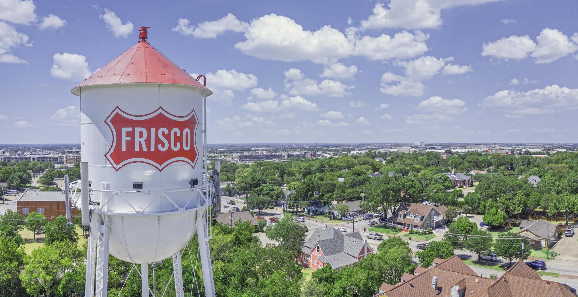 Frisco and its water tower