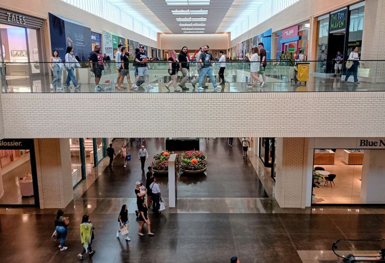 Shoppers fill the halls of NorthPark Center in Dallas.