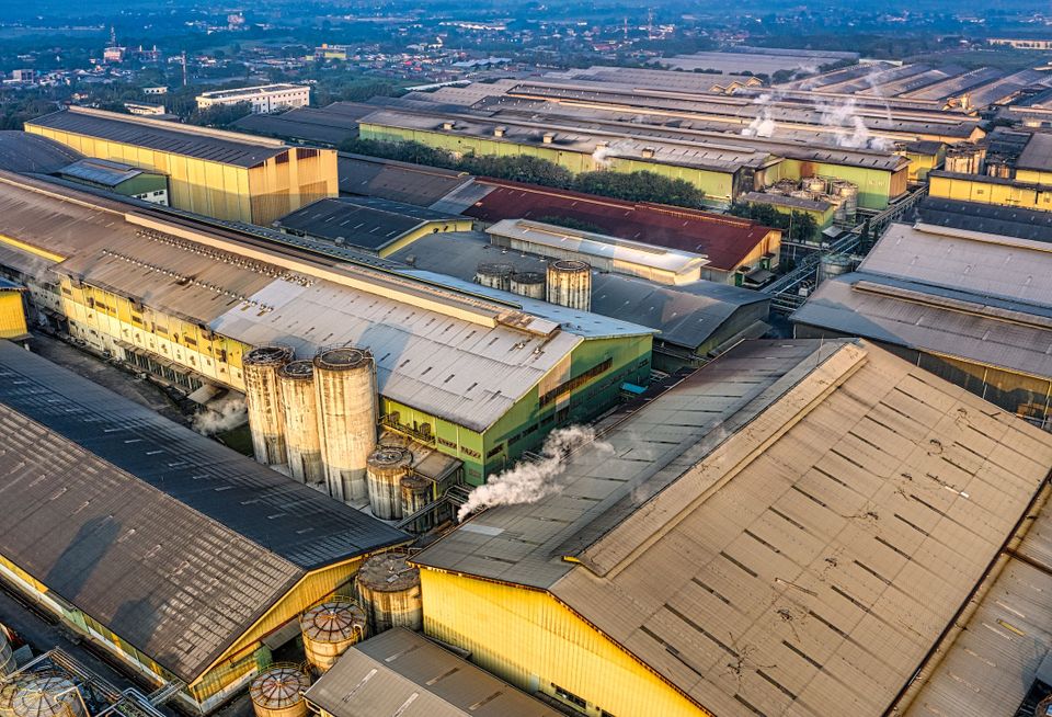 Industrial buildings.
