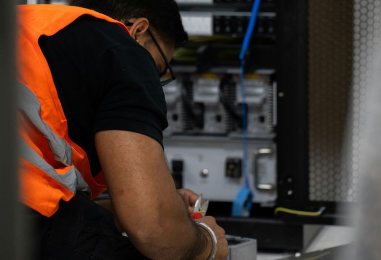 Data center worker
