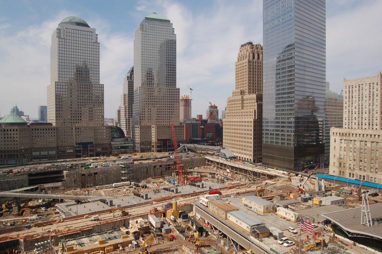 Construction on the what would become 1 World Trade Center in 2007