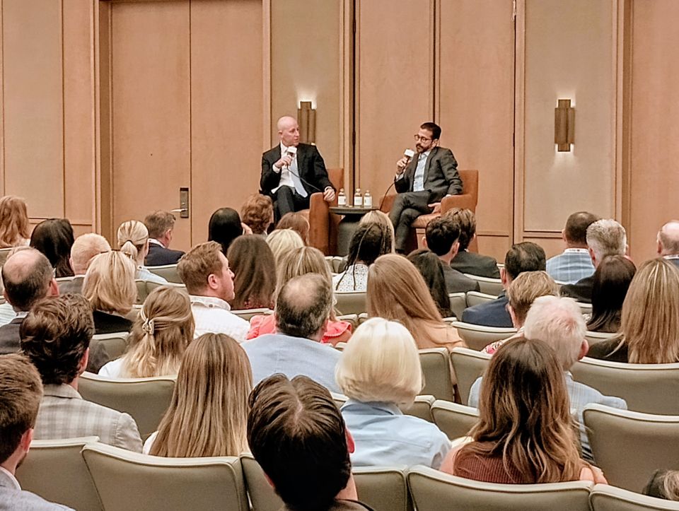 Fort Worth EDC's Robert Allen and 101 Studios' David Glasser.