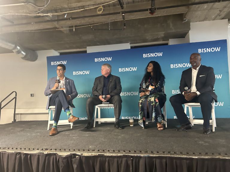 Select Fulton's Samir Abdullahi, Alpharetta Mayor Jim Gilvin,  South Fulton Mayor Carmalitha Gumbs, Develop Fulton's Kwanza Hall