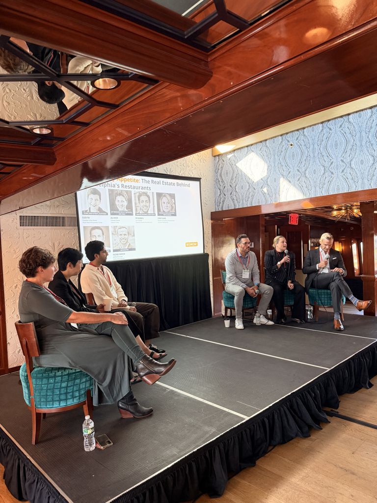 People speaking at Bisnow’s Philadelphia Restaurant, Retail & Entertainment Summit 2026.