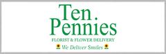 Ten Pennies Florist Logo
