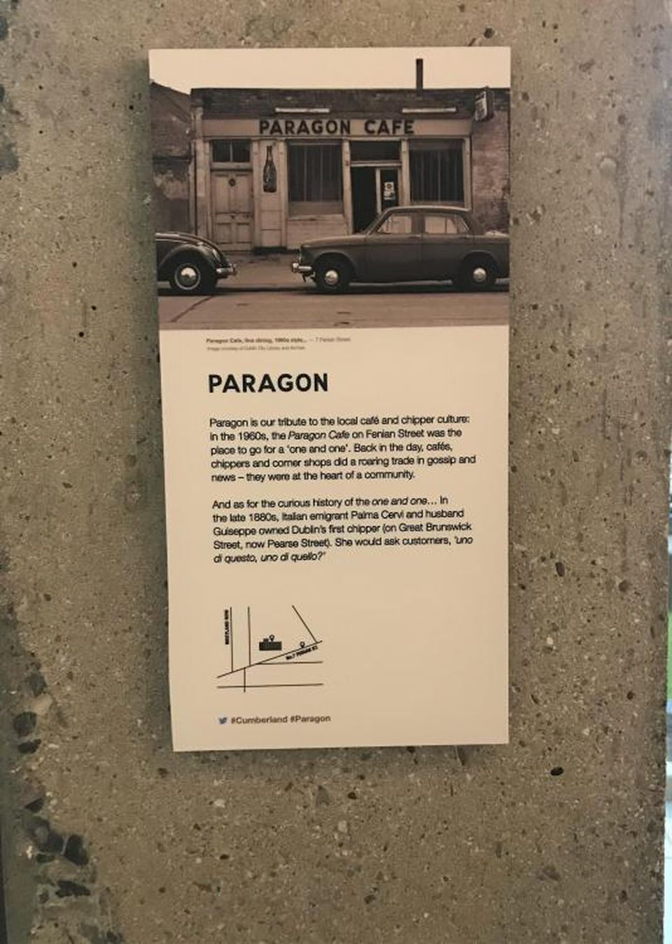 Paragon plaque, Twitter.