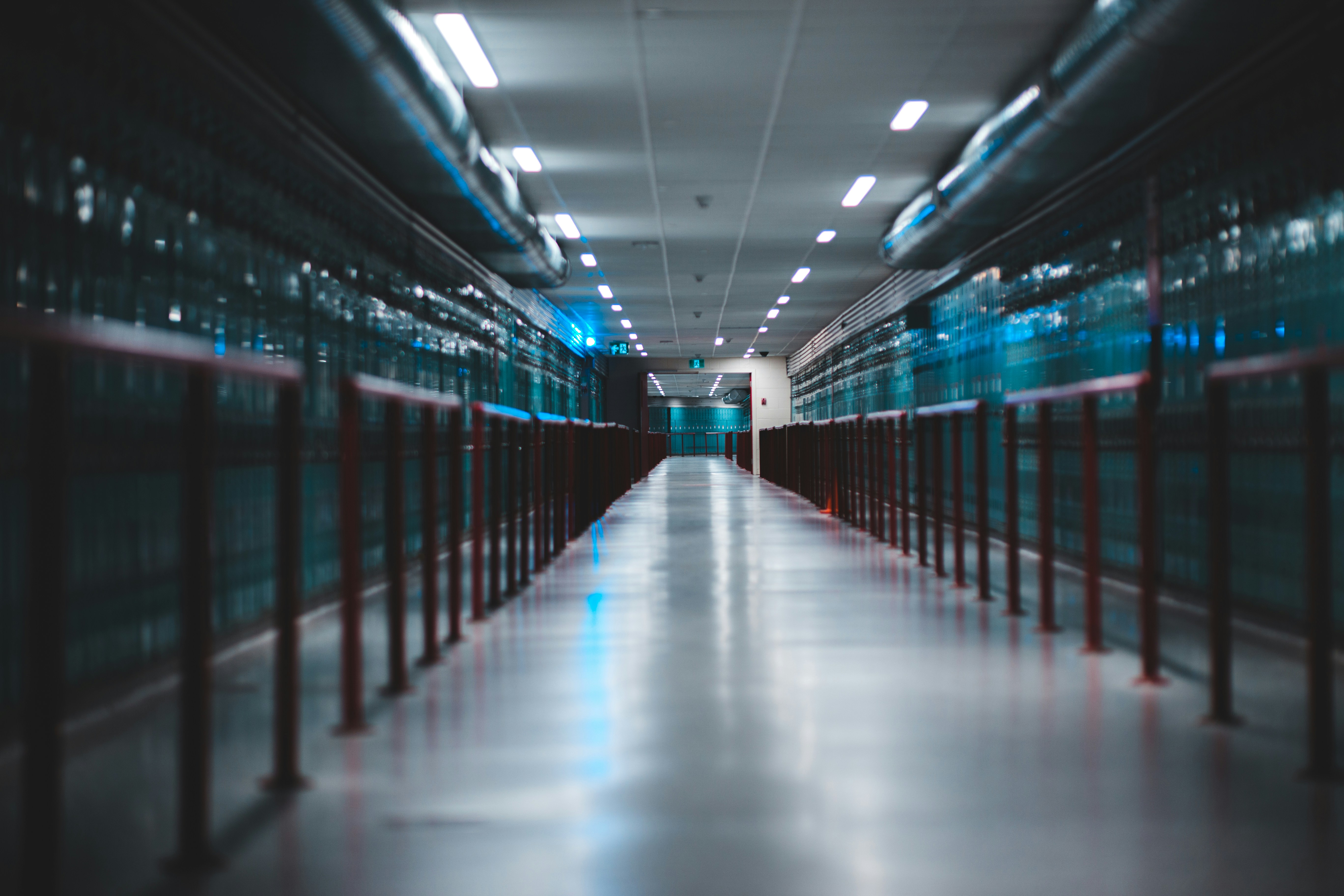 Interior of a data center.