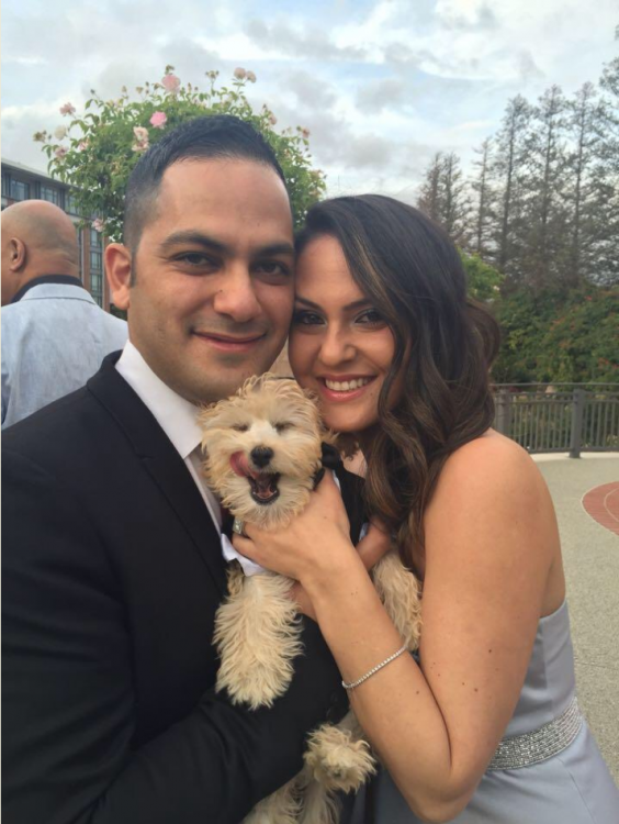  Shahin and his wife, Dr. Shiva Yazdi and dog, Baxter